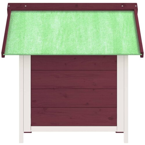  Kućica za pse boja kave 65 x 65 x 61,5 cm od masivne borovine Slike