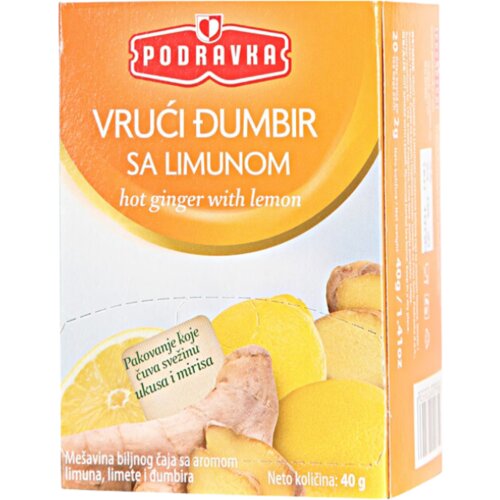 Podravka čaj vrući đumbir sa limunom 40g Cene