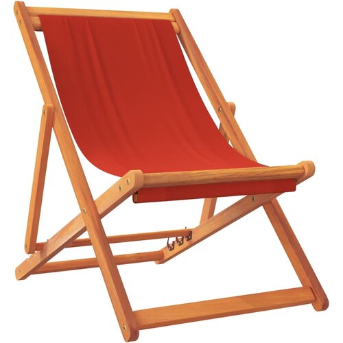  Sklopive stolice za plažu od tkanine 2 kom crvene Slike