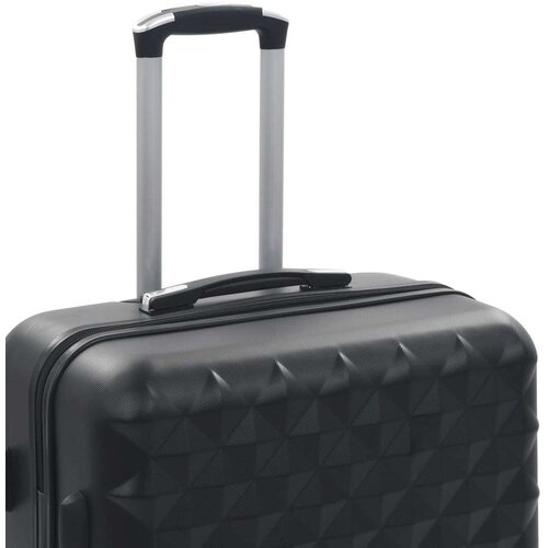 VidaXL 3-dijelni set čvrstih kovčega crni ABS Slike