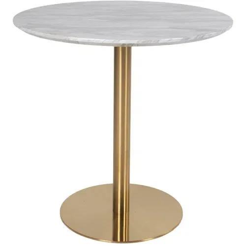 House Nordic Okrogla jedilna miza z mizno ploščo v marmornem dekorju ø 90 cm Bolzano –