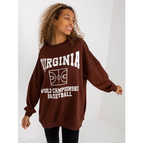 FANCY Sweatshirt-FA-BL-8137.76P-dark brown Slike