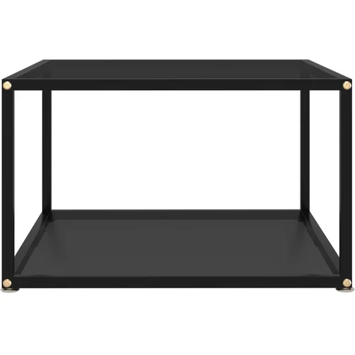 MAISON CHIC Klubska mizica - kavna mizica - Nizka mizica črna 60x60x35 cm kaljeno steklo, (21754896)