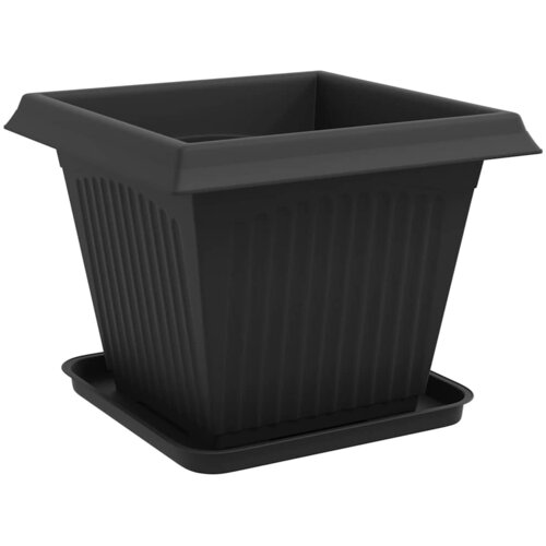  Saksije za biljke 6 pcs Crna 38 x 38 x 30 cm Plastika Slike