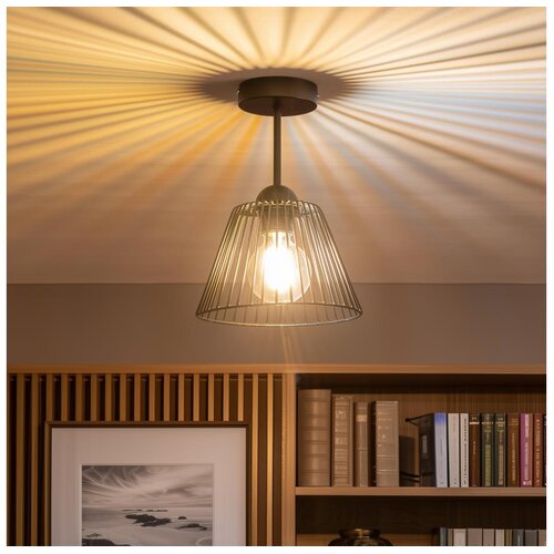 Brilagi LED plafonski luster CERIA WIRE 1xE27/60W/230V prečnik 21 cm crna Slike