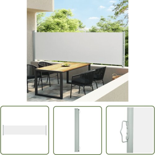  The Living Store Zložljiva stranska tenda za teraso 140x600 cm krem - Stranska Tenda, (21743437) Cene