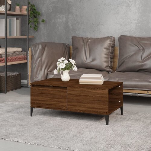  Stolić za kavu smeđa boja hrasta 90x50x36,5cm konstruirano drvo Slike