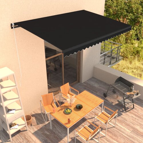vidaXL Ročno zložljiva tenda 450x300 cm antracitna Cene