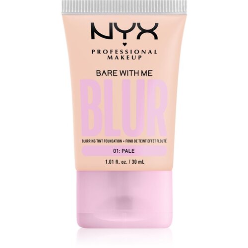 NYX Professional Makeup Bare With Me Blur Tint Foundation mat puder s srednjo prekrivnostjo 30 ml Odtenek 01 pale Slike