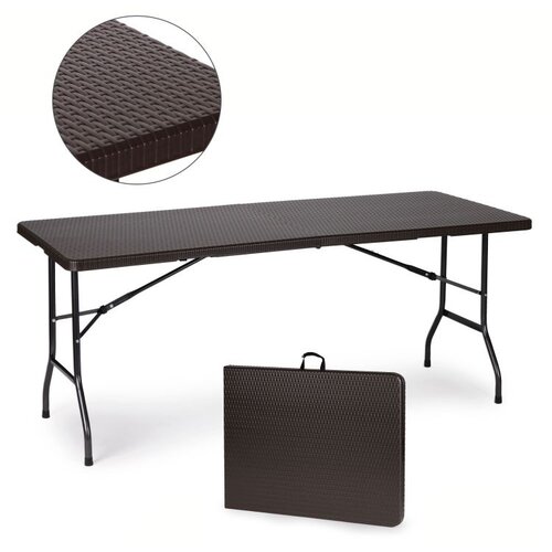 Modern Home sklopivi sto za proslave 180 cm rattan style RZK-180B Cene
