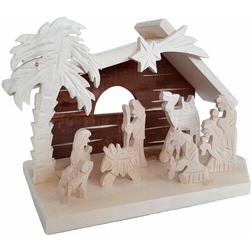  Drvene ručno rezbarene jaslice 25x15x17 cm Cijene