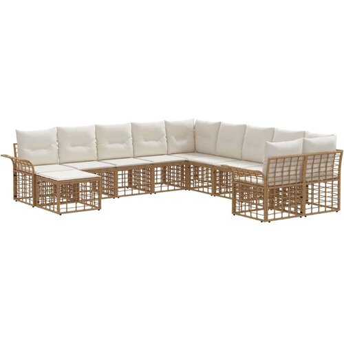  Set vanjskih sofa 11 pcs Prirodna i krema bijela Poliester Cijene