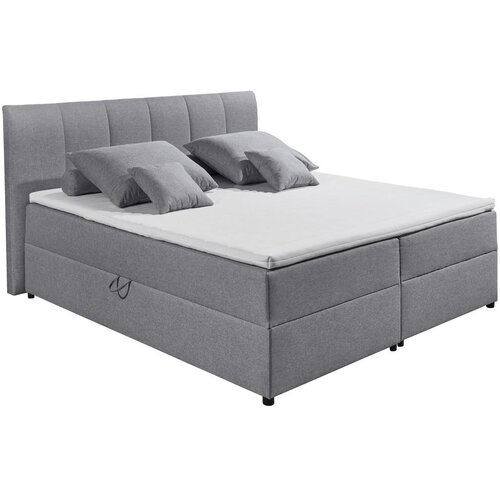 MID.YOU POSTELJA BOXSPRING 180 cm x 200 cm , tekstil siva Slike