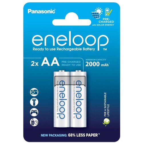 Panasonic - 2 kom punjivih AA baterija Eneloop 2000 mAh Slike
