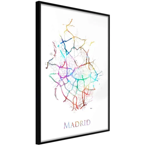  Poster - City Map: Madrid (Colour) 30x45