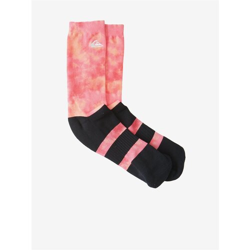 Quiksilver Set of two pairs of socks in black-pink and white - Men Cene