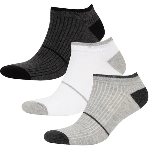 Defacto Men's 3-pack Cotton Booties Socks