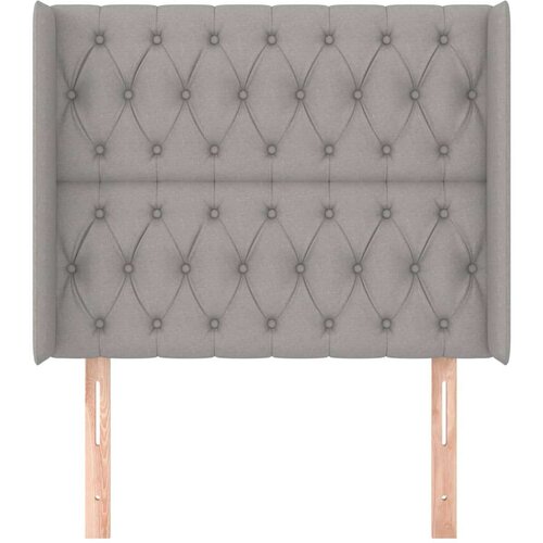  Uzglavlje s u&amp;scaron;ima svjetlosivo 93x16x118/128 cm od tkanine Slike