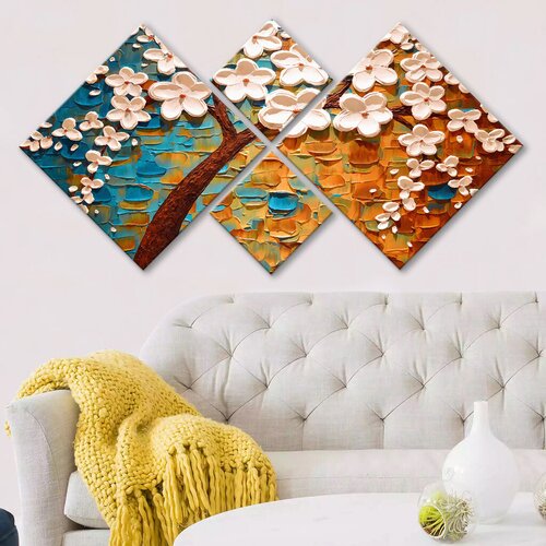 Wallity slika 4MDF1878485929, 60x115 cm, 4 dela Cene