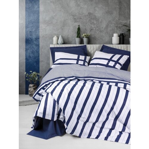  nifty - dark blue dark blue ranforce super king quilt cover set (eu) (it) Cene