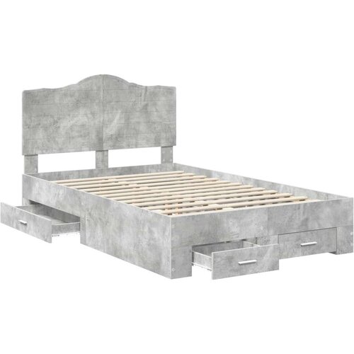  Okvir za krevet s uzglavljem Betonski sivi 135 x 190 cm Slike