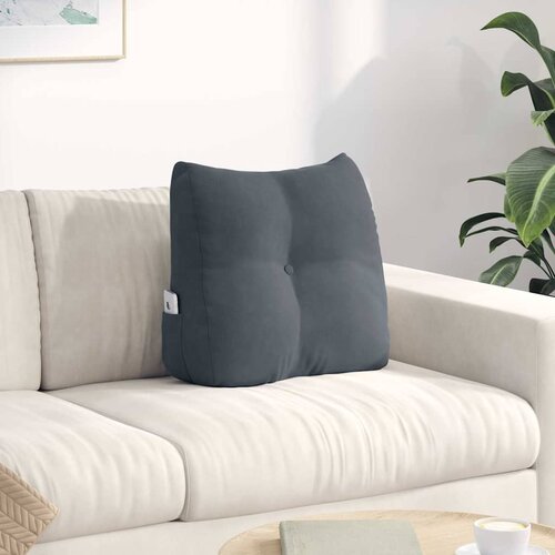 vidaXL Poglavni vzglavnik Temno siva 45 x 24 x 50 cm Žamet Cene