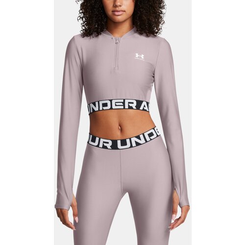 Under Armour Women's T-shirt HeatGear Rib 1/4 Zip LS - Women Cene