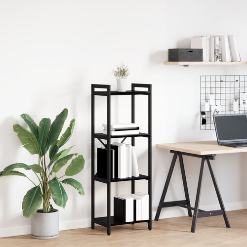 vidaXL Knjižna omara Črni hrast 40 x 30 x 118 cm Konstruiran les Cene