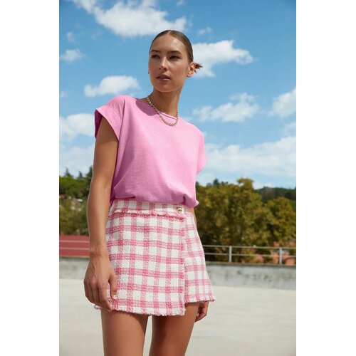 TRENDYOLMILLA Ženska majica TWOSS20TS0021, Roze Cene