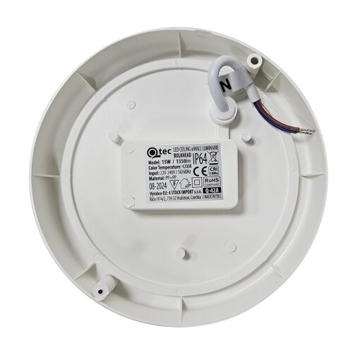  LED spolja&amp;scaron;nje plafonsko svetlo LED/15W/230V 4200K prečnik 15,5 cm IP64 belo Slike
