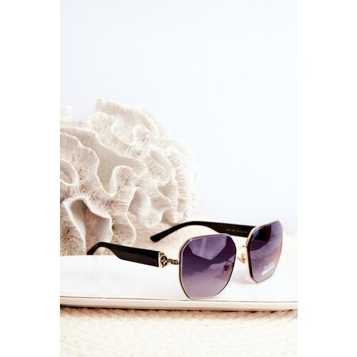 Kesi Women's UV400 Sunglasses - Black/Gold Cene