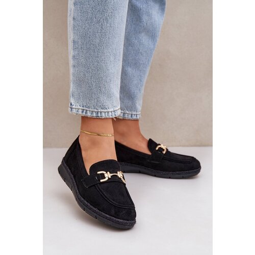 PH2 Openwork loafers with golden detail and jute black Lainer Slike