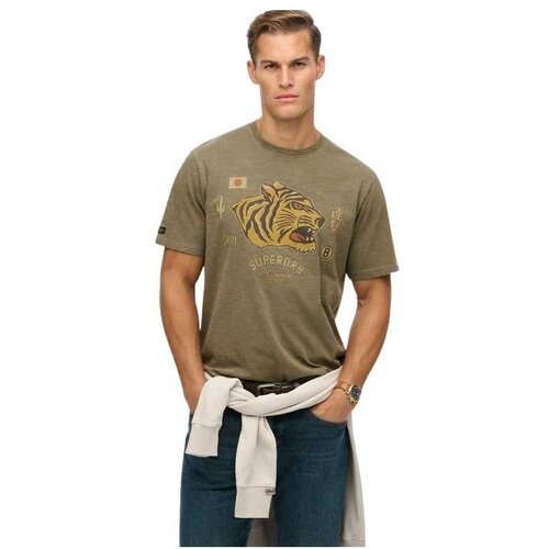 Superdry maslinasta mu&amp;scaron;ka majica Slike
