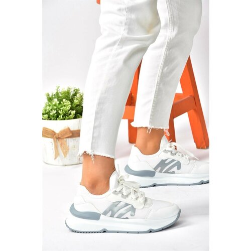 Fox Shoes White Fabric Thick Soled Sneakers Sneakers Cene