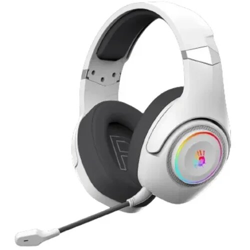 A4Tech GR270 bloody 7.1 virtual surround 3-IN-ONE rgb gaming wireless + wired bele slušalice Cene