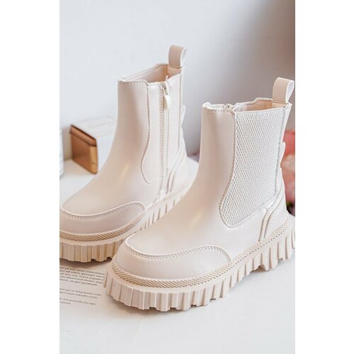 Kesi Children's insulated zipper boots Beige Jolynn Slike