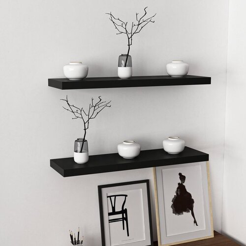 Hanah home Gizli2 80 - Black Black Wall Shelf Cene