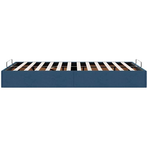 VidaXL Otomanski okvir kreveta bez madraca plavi 120x200 cm od tkanine Slike