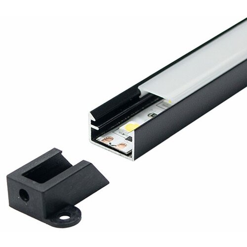 Mitea Lighting aluminijumski profil za led trake crni nadgradni set sa difuzorom 8.8x14.4x2000mm M506-C Cene
