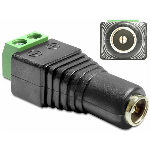 Delock 65421 DC (Strom) adapter [1x ženski konektor dc 5.5 mm - 1x 2-žičani kabel] crna 0.00 m Cijene