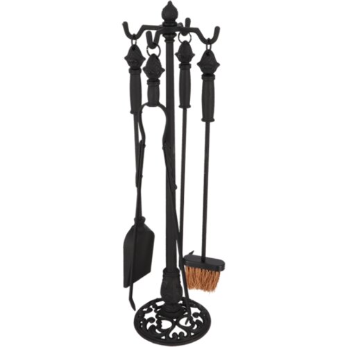 Esschert Design 4-delni set za kamin, črni - 1 set. Cene