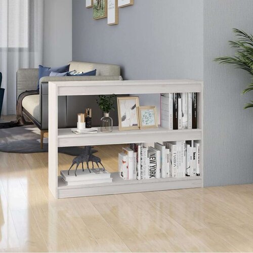 vidaXL Knjižna omara za razdelitev prostora bela 100x30x71,5 cm Cene