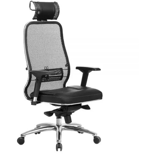 Modrulj M 291/CH, ERGONOMSKA STOLICA, NASLON MREŽA/SED.CRNA PERF.EKO-KOŽA, ALU-ZVEZDA 4992 Cene
