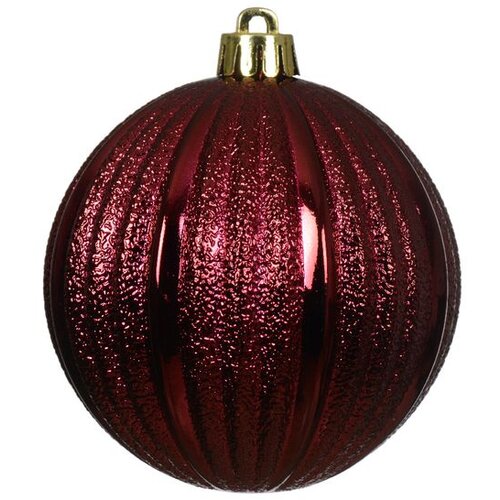 Dekordom Novogodišnji set kugli za jelku 6pcs 8cm 021044 - Oxblood - KMG Cene