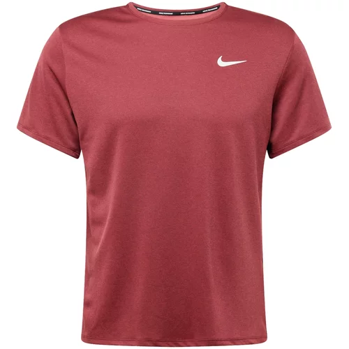 Nike Tehnička sportska majica 'Miler' trešnja crvena / crna / bijela