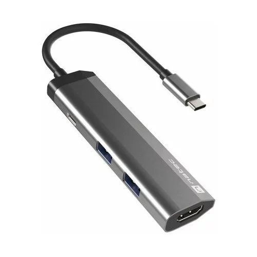  adapter/USB hub Fowler slim, Plug&Play, siv