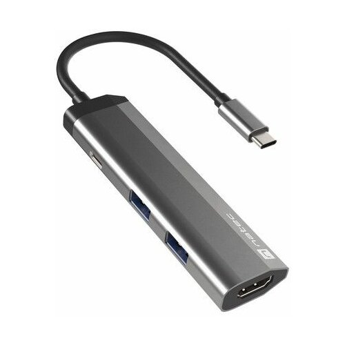  fowler slim, usb type-c 3-in-1 multi-port adapter (USB3.0 hub + hdmi + pd), max. 100W output, grey Cene