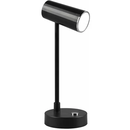 Tri O Sijajno črna LED zatemnitvena namizna svetilka (višina 28 cm) Lenny –