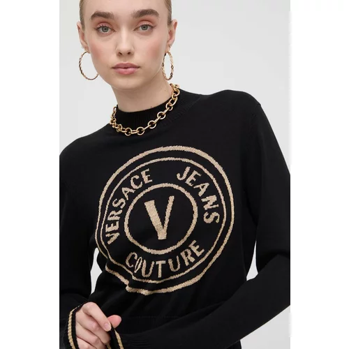 Versace Jeans Couture Pulover boja: crna, lagani, s poludolčevitom