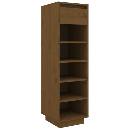 Maison Chic Omarica za obutev - Kopa za čevlje medeno rjava 30x34x105 cm trdna borovina, (21777472) Slike
